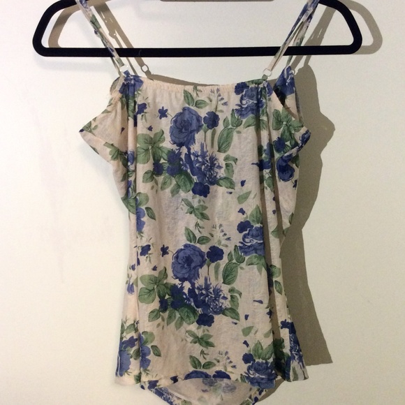 Tank top - VINTAGE FLORAL - ruffles - Picture 2 of 2